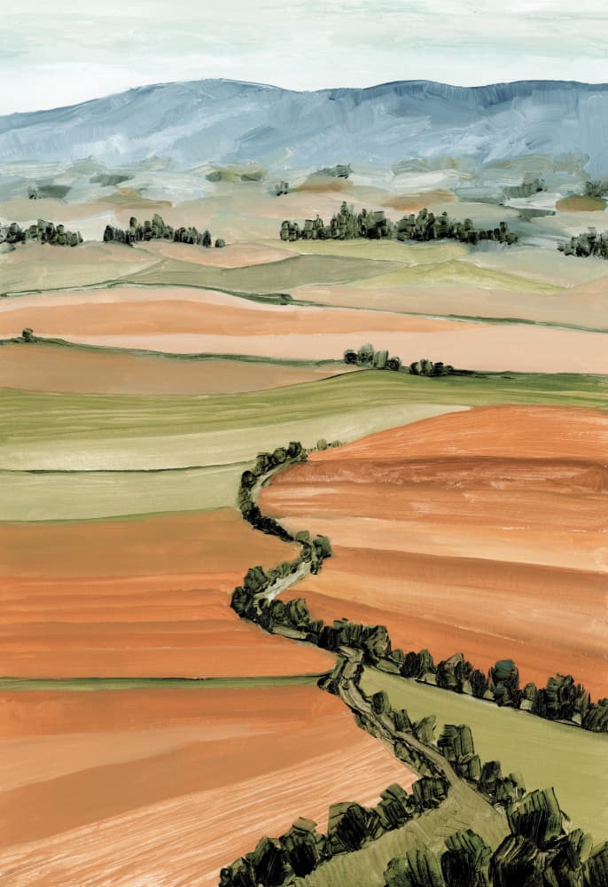 Winding Countryside Path by Rosana Laiz Blursbyai — canvas wall art