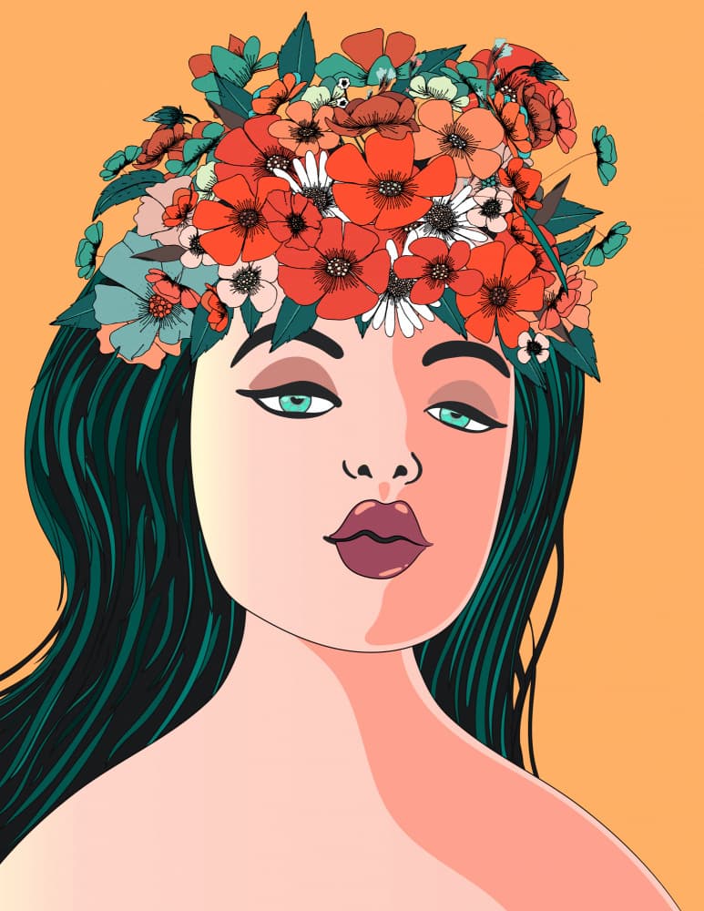 Floral Crown Beauty by Nicholas — canvas wall art