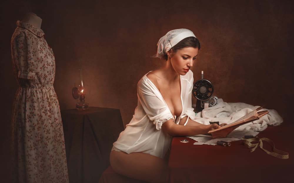 Quiet Dressmaker's Studio by Evgeny Loza — canvas wall art