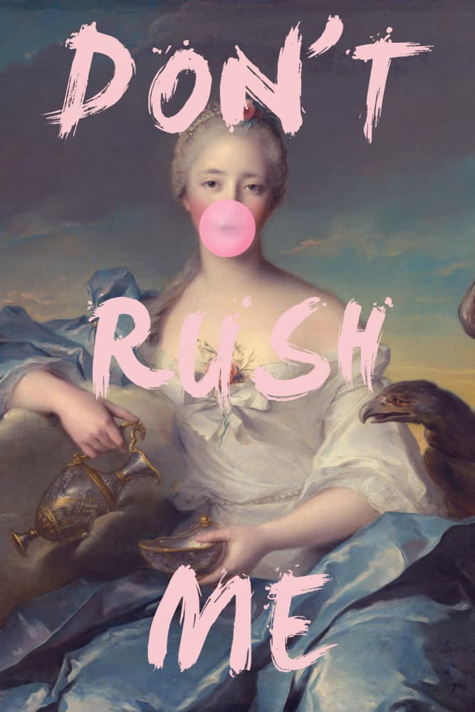 Sassy Bubblegum Portrait by Talitha McQueen — canvas wall art