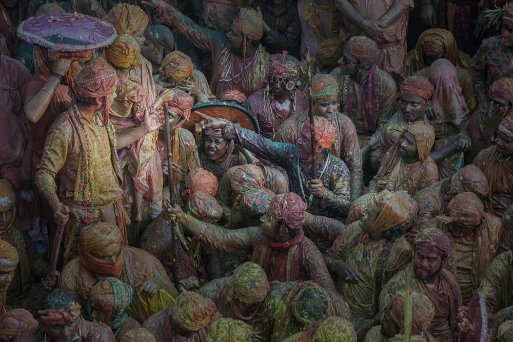 Vibrant Holi Festival by Thomas Siegel — canvas wall art
