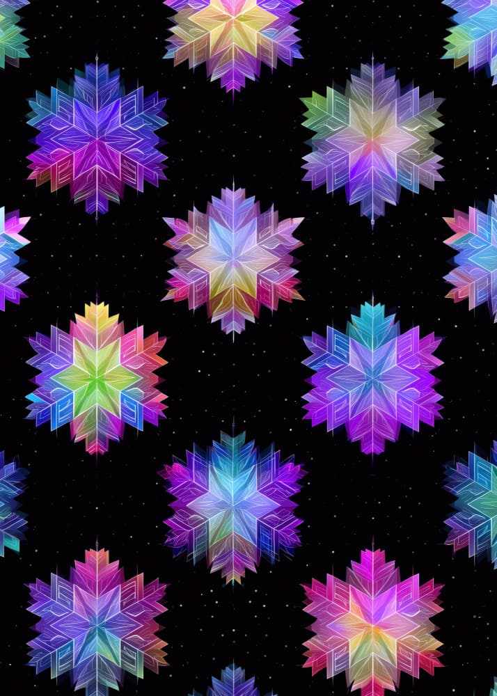 Iridescent Winter Stars by Justyna Jaszke — canvas wall art