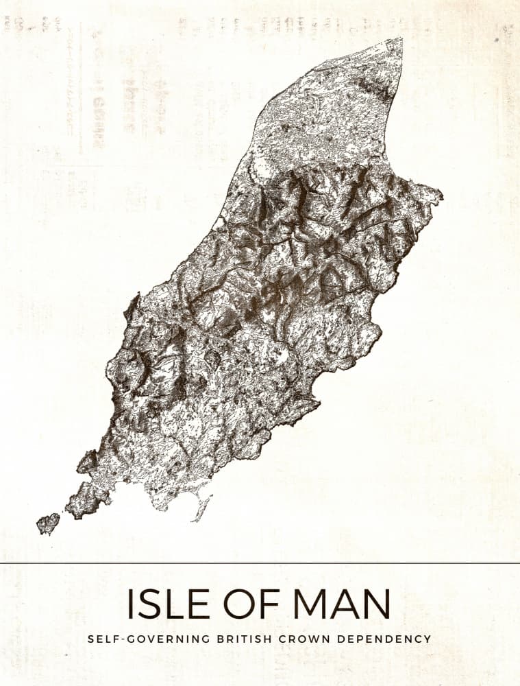 Isle Of Man Relief Map by Nicholas — canvas wall art