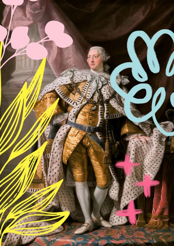Vibrant Royal Portrait by Talitha McQueen — canvas wall art