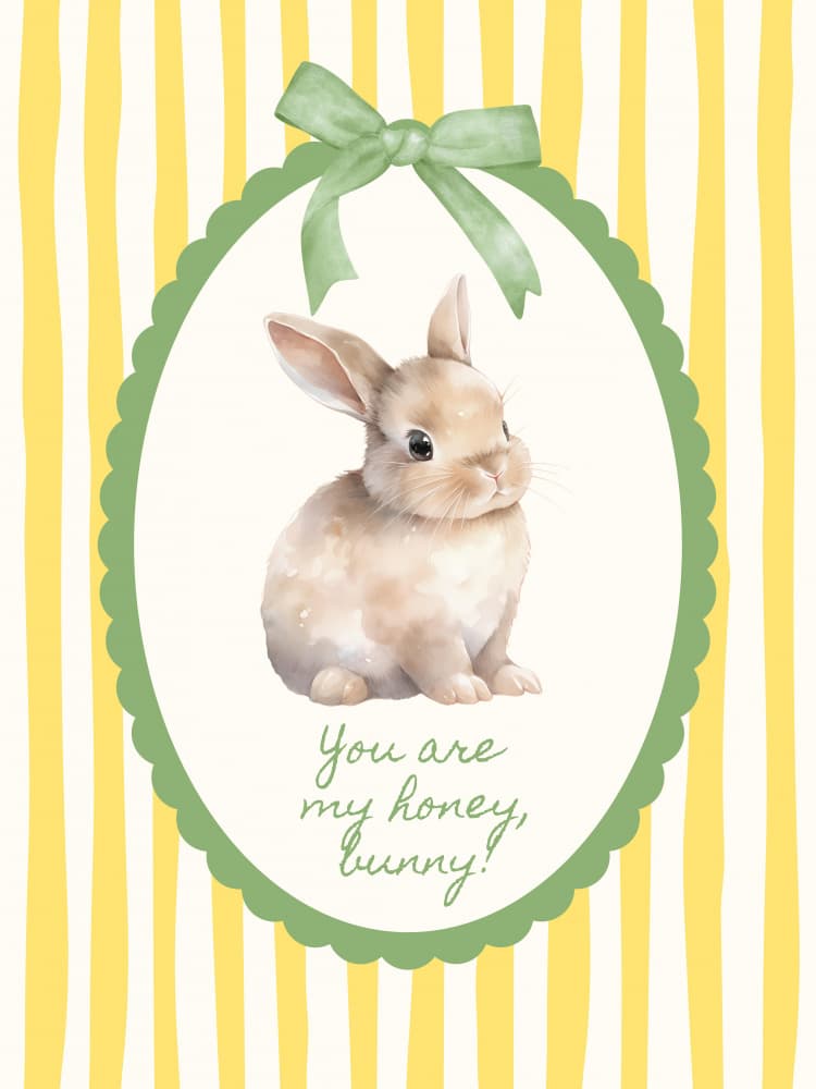Sweet Baby Bunny by Ohkimiko — canvas wall art