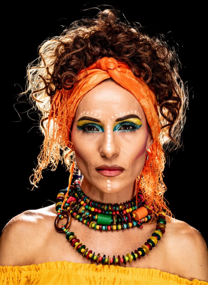 Vibrant Tribal Beauty by Roxi Condrea — canvas wall art