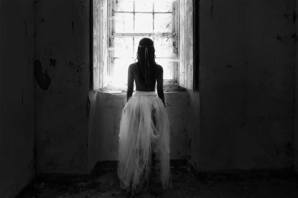 Woman In White Window by Josefina Melo — canvas wall art
