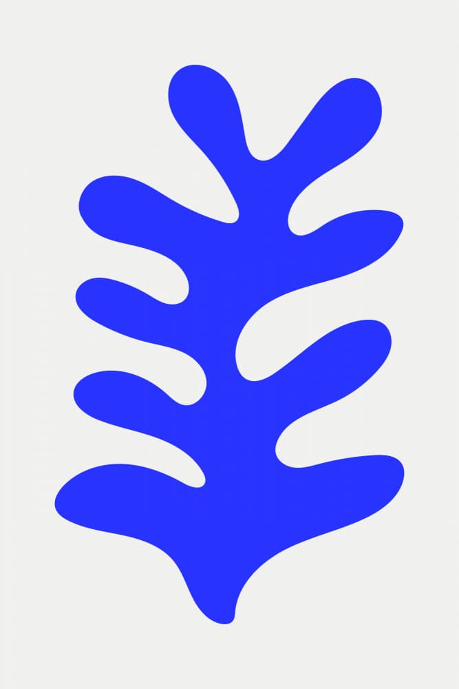 Abstract Blue Plant by jay stanley — canvas wall art