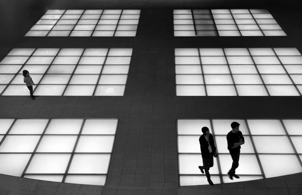 Walking On Light Grid by Fatma GÖKMEN — canvas wall art
