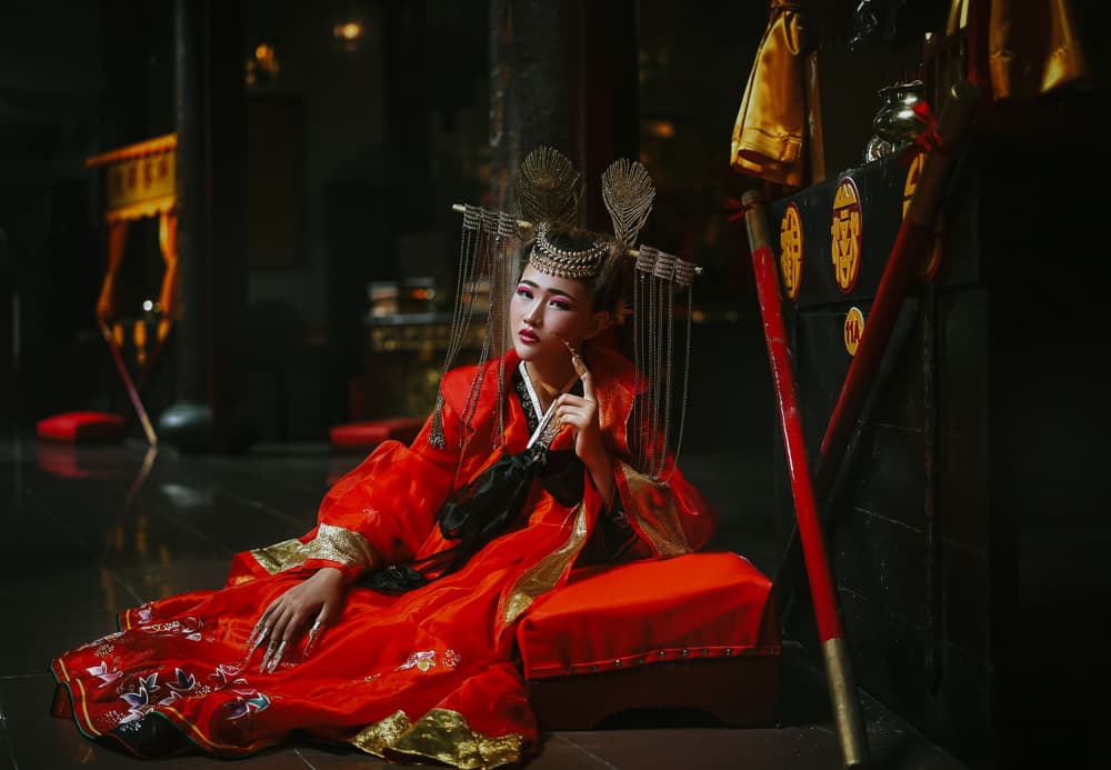 Regal Chinese Empress by Rezamoto — canvas wall art