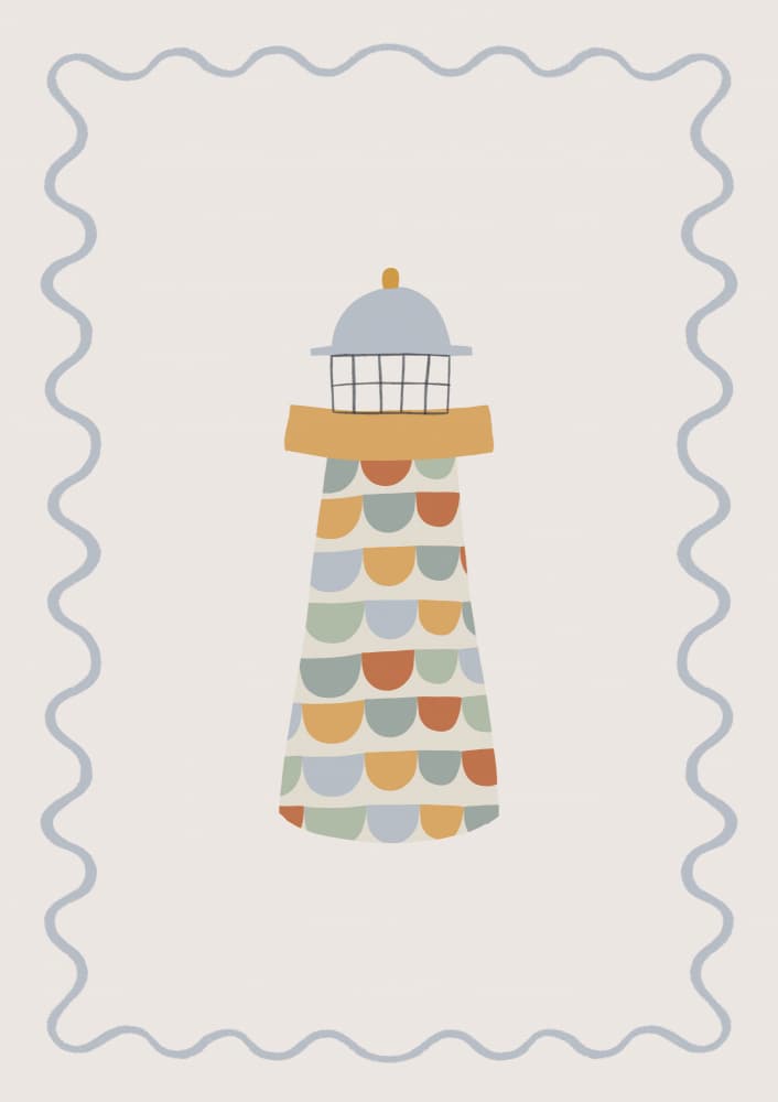 Whimsical Seaside Lighthouse by Menina Lisboa — canvas wall art