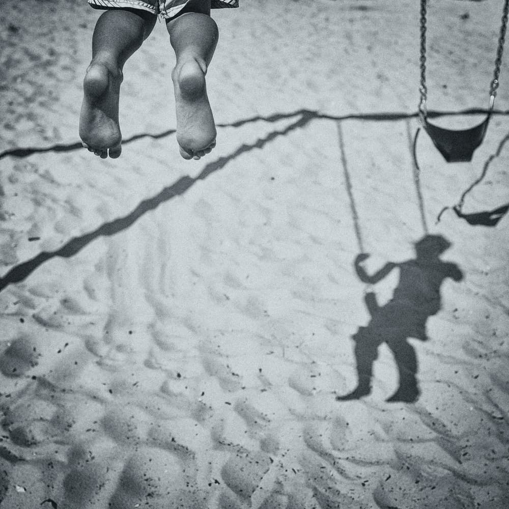 Swinging Barefoot Shadows by Gloria Salgado Gispert — canvas wall art