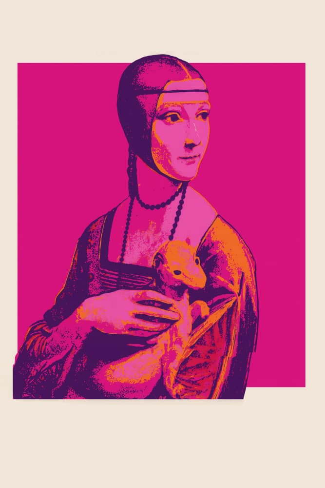 Lady with an ermine by Treechild — canvas wall art