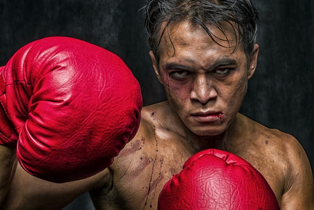 Determined Boxer's Gaze by Faldhy Boer — canvas wall art