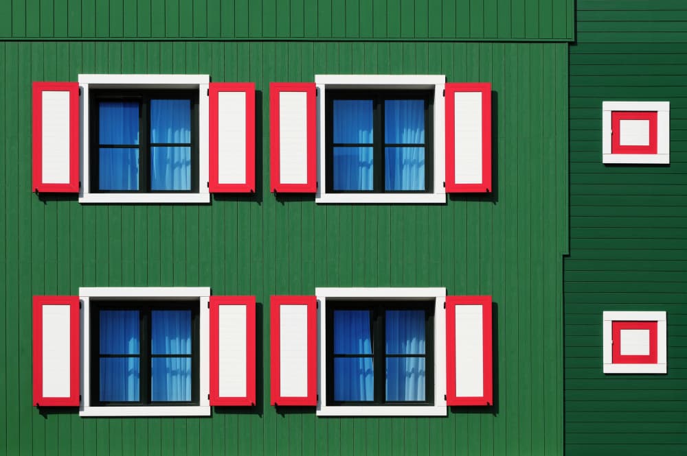 Vibrant Green Facade by Hans-Wolfgang Hawerkamp — canvas wall art