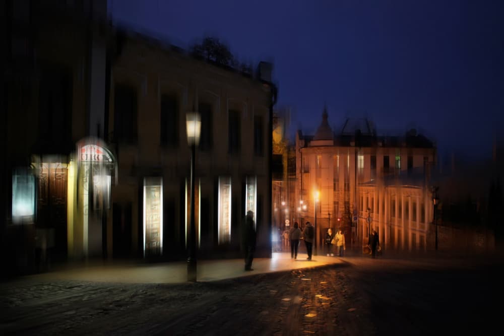 Evening City Glow by Alexander Kiyashko — canvas wall art
