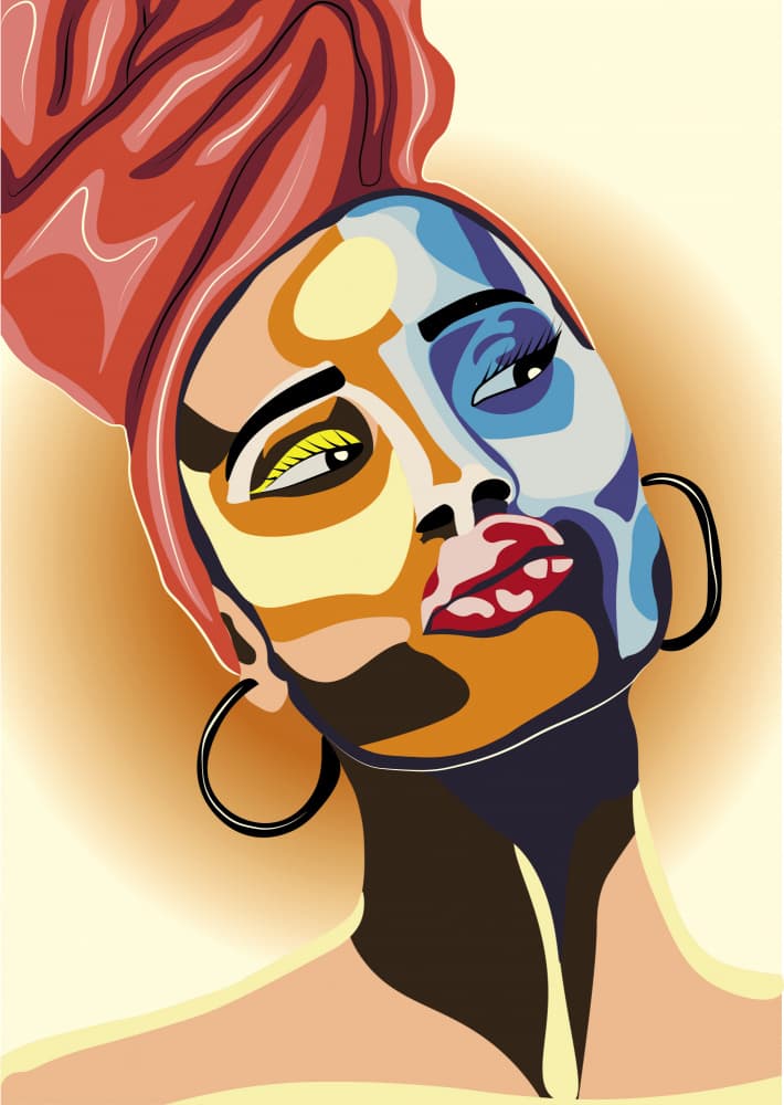 Bold Pop Art Portrait by Tessie Gachoka — canvas wall art