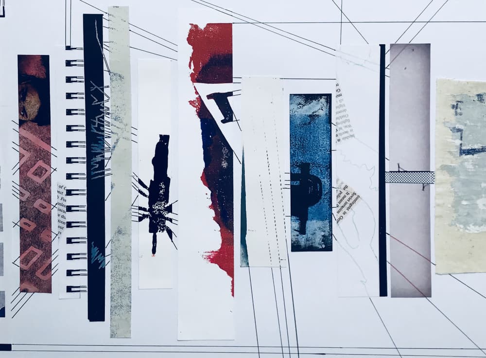Abstract Paper Collage by kellymariesmith — canvas wall art