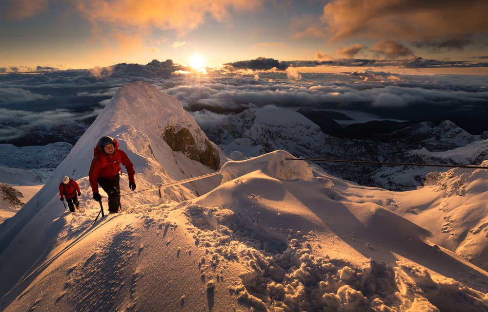 Mountain Ridge Ascent by Sandi Bertoncelj — canvas wall art