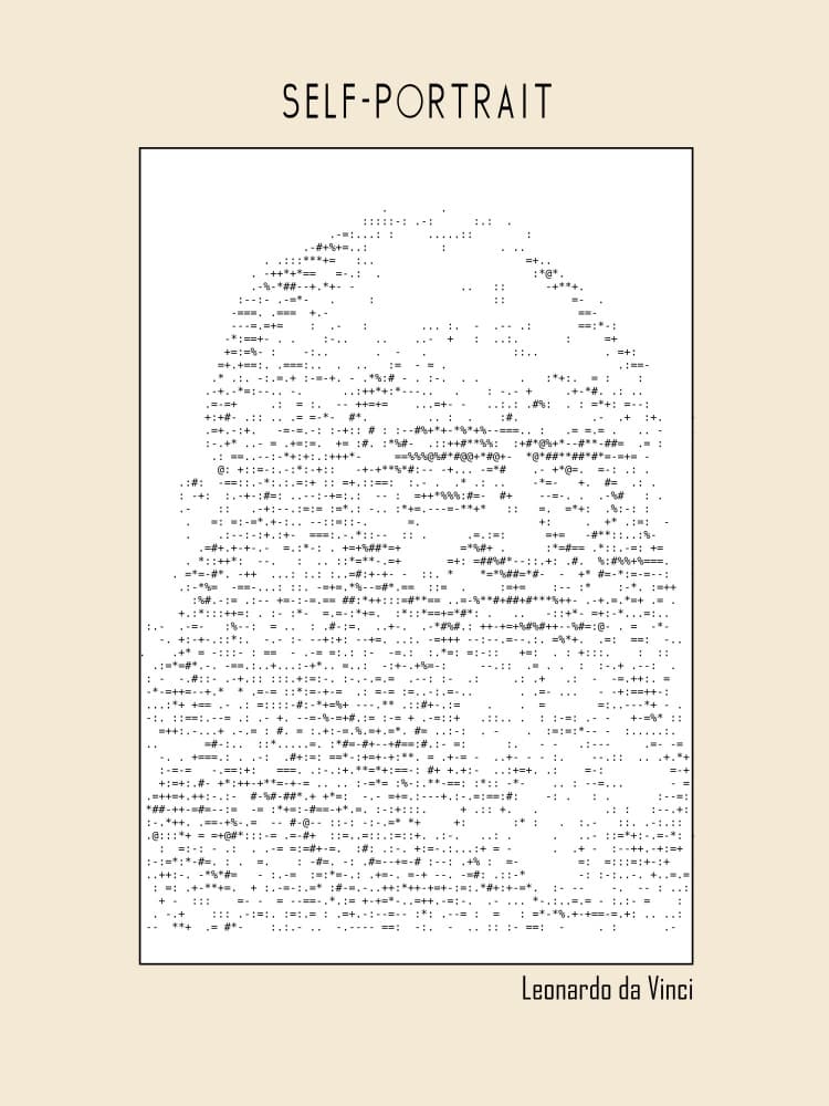 Classic Text Portrait by Doa Project — canvas wall art