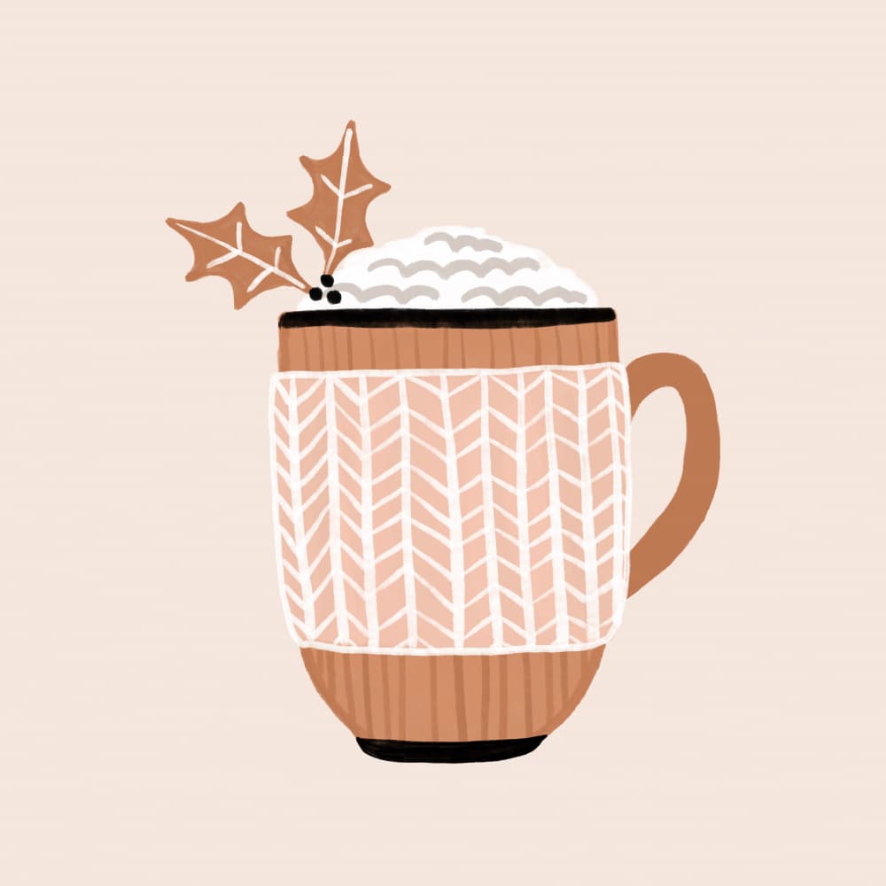 Cozy Hot Cocoa Mug by Orara Studio — canvas wall art