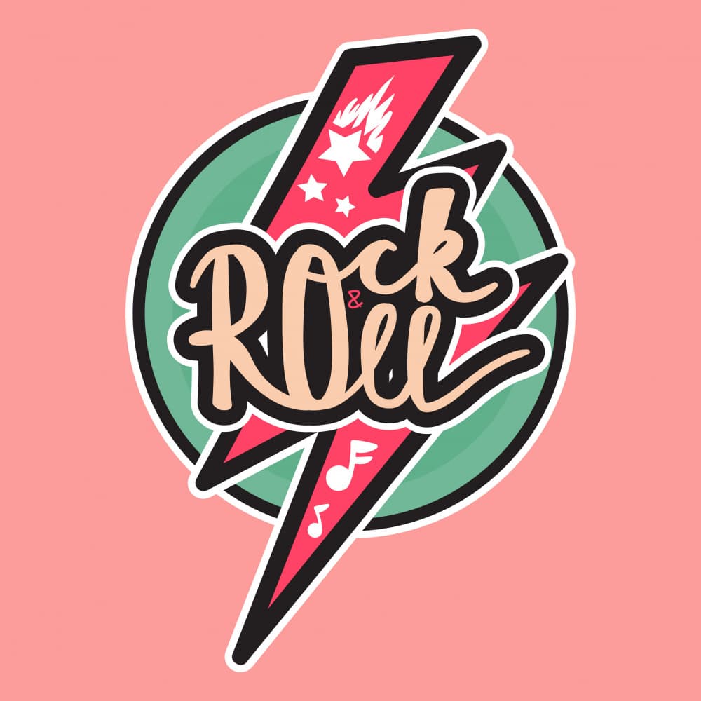 Rock and Roll Lightning by Marika Barsrsind — canvas wall art