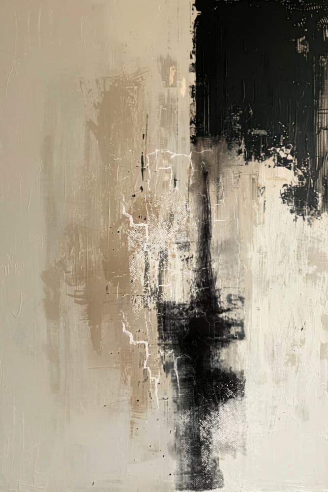 Bold Black Abstract Texture by Sally Ann Moss — canvas wall art
