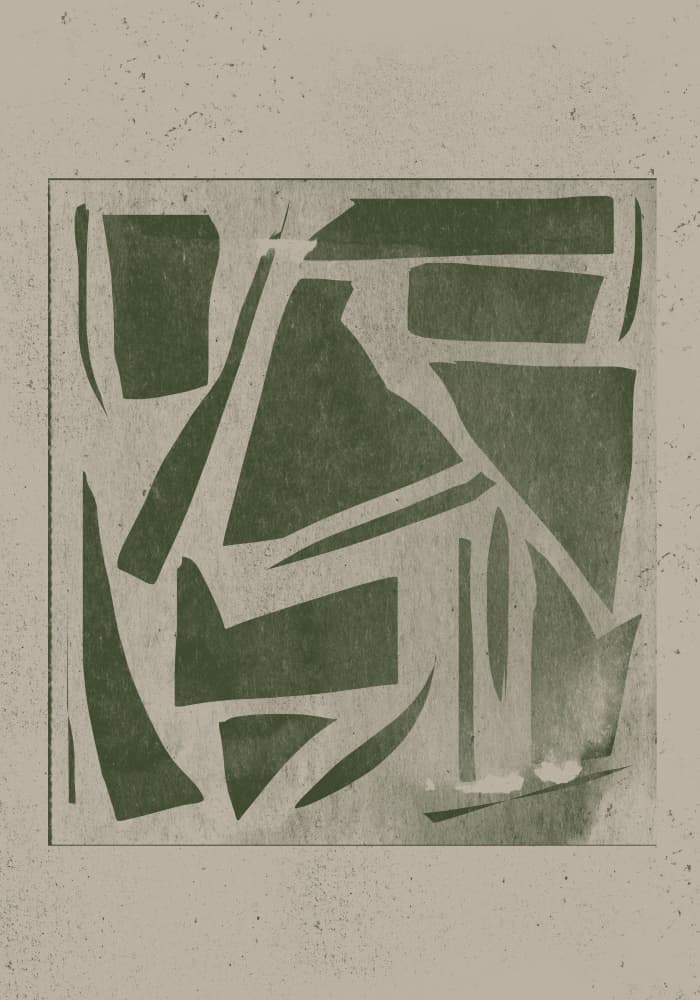 Green Geometric Maze by THE MIUUS STUDIO — canvas wall art