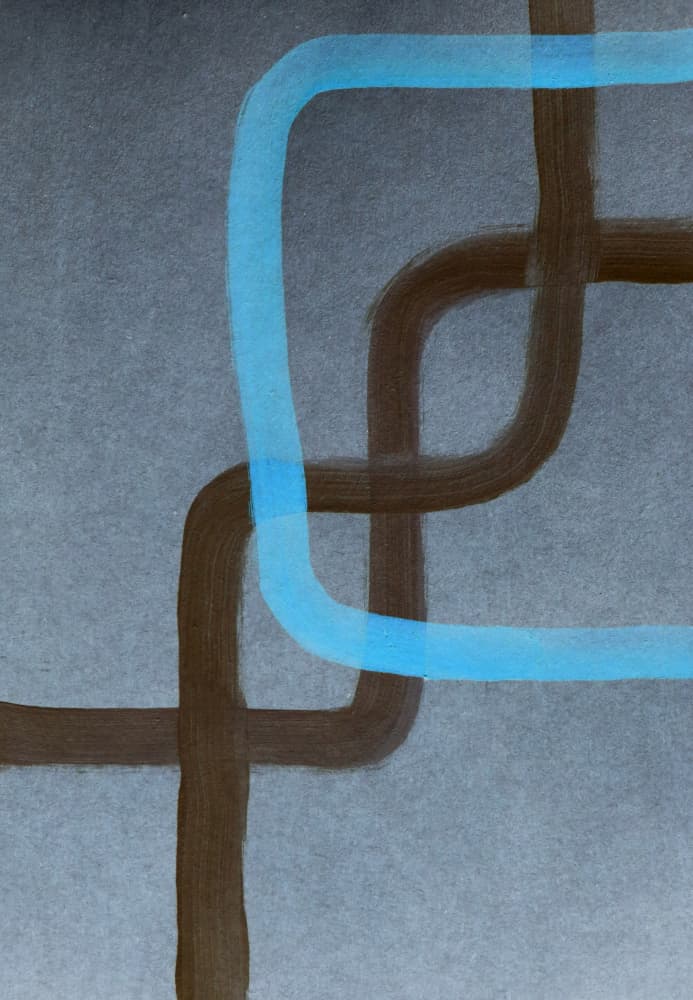 Interwoven Blue Lines by Santhosh ch — canvas wall art