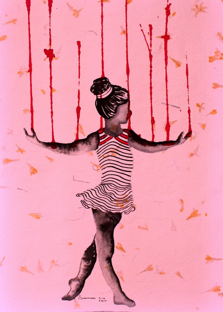 Ballerina With Strings by Santhosh ch — canvas wall art