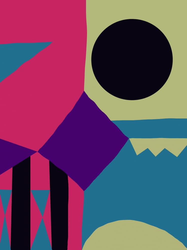 Bold Geometric Shapes by Little Dean — canvas wall art