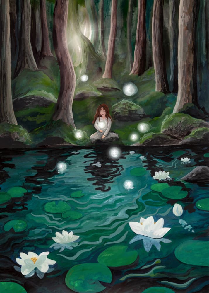 Enchanted Forest Girl by EMELIEmaria — canvas wall art
