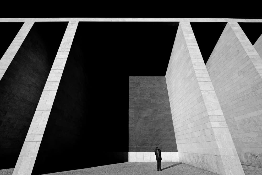 Solitary Man Modern Lines by Florentinus Joseph — canvas wall art