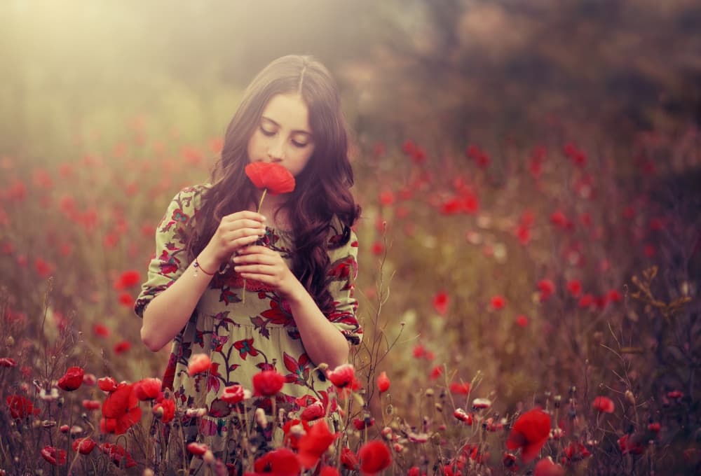 Girl Among Poppies by Elena Karagyozova — canvas wall art