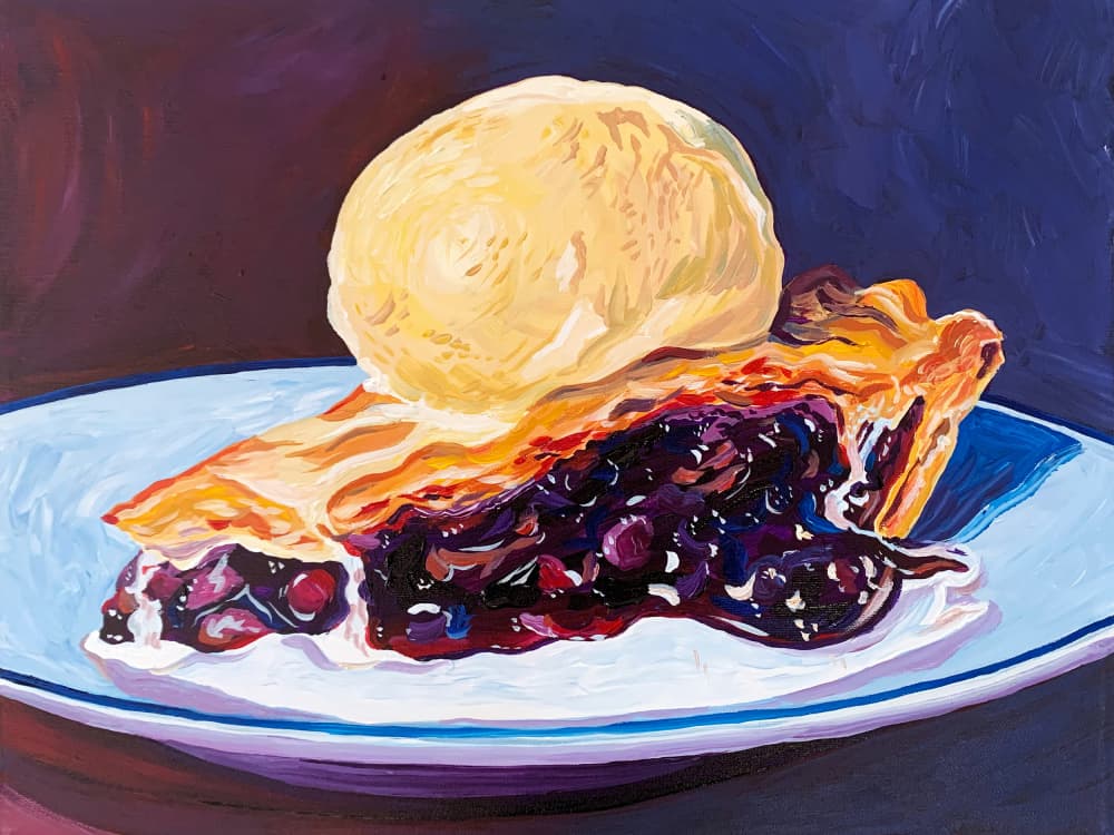Berry Pie and Ice Cream by Pauline Wegman | Key and Sea Creative — canvas wall art