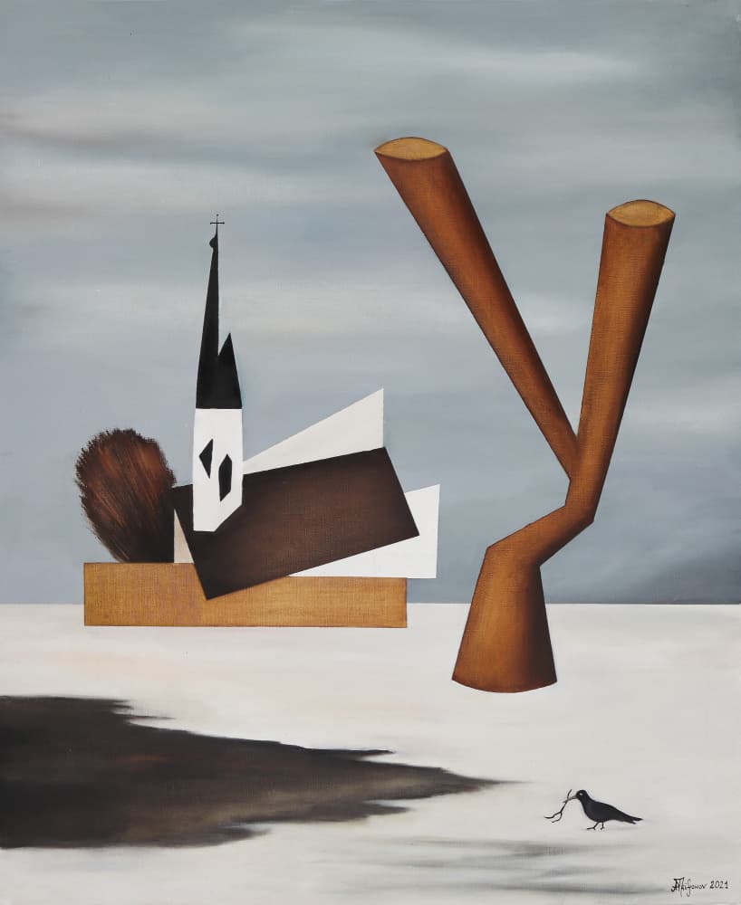 Surreal Church Landscape by Alexander Trifonov — canvas wall art