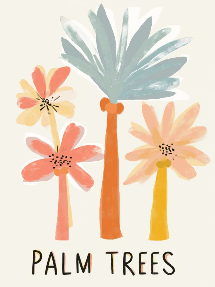 Tropical Blooms by Treechild — canvas wall art