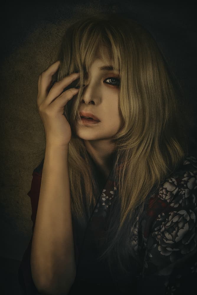 Mysterious Blonde Gaze by KOIKI — canvas wall art