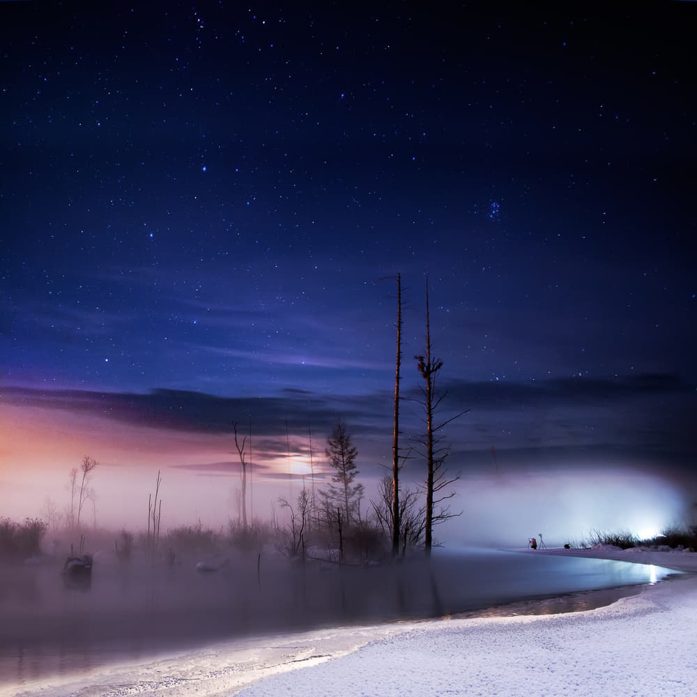 Starry Winter Mist by Shu-Guang Yang — canvas wall art