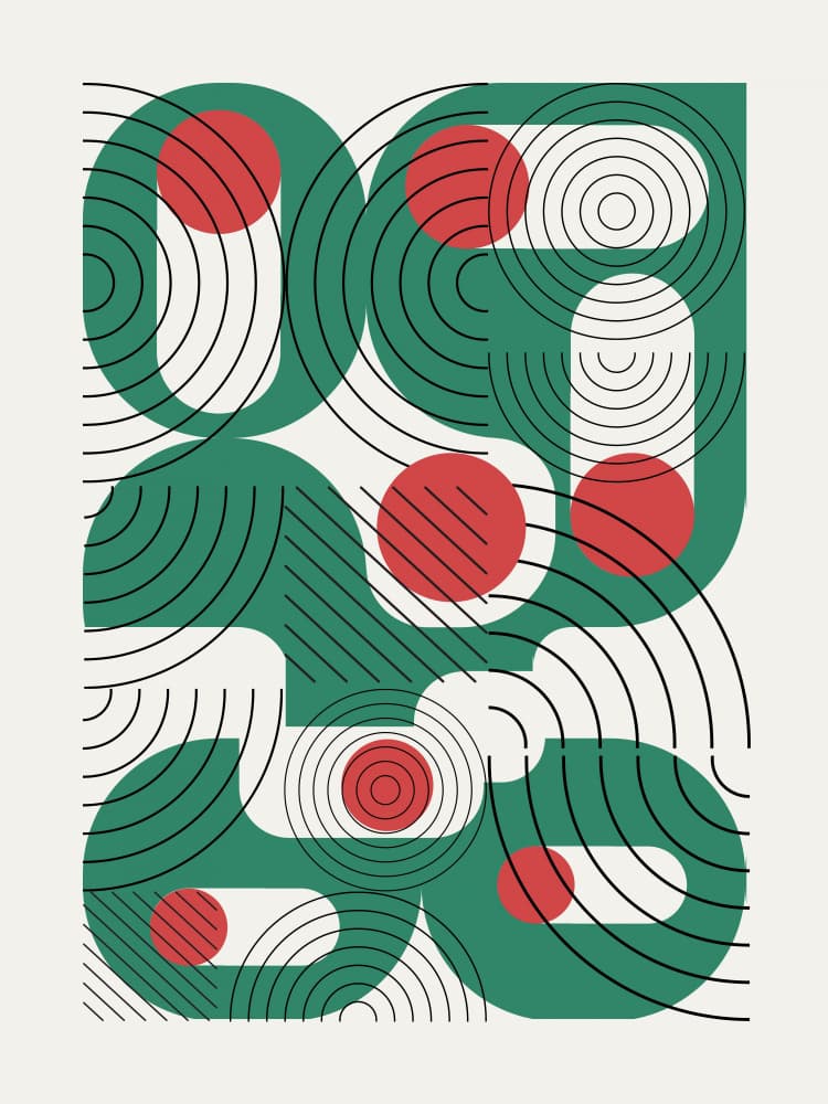 Bold Geometric Shapes by Little Dean — canvas wall art