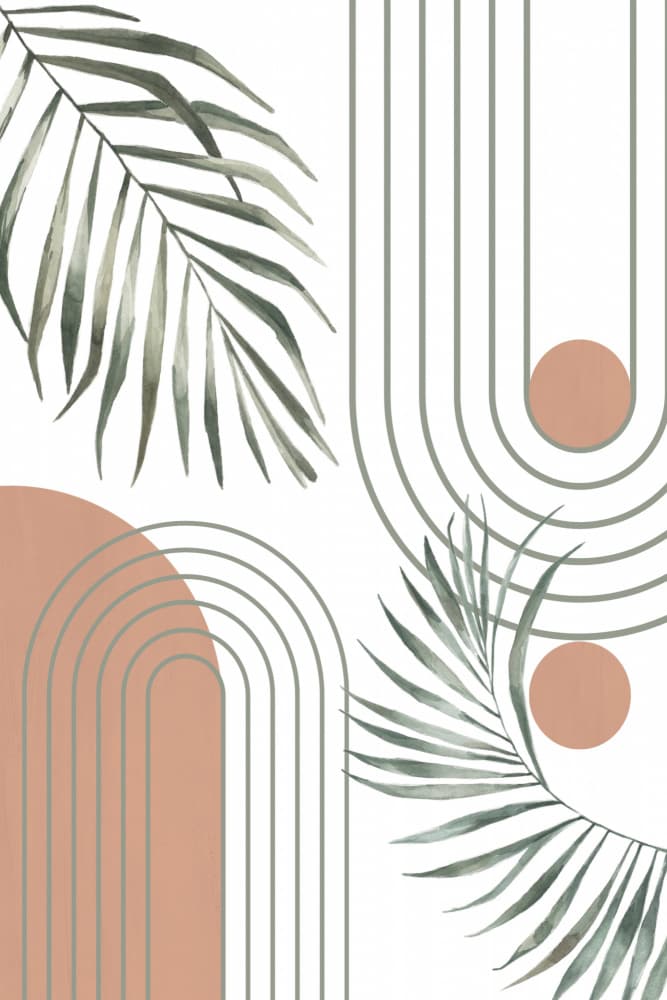 Modern Tropical Arches by Sally Ann Moss — canvas wall art