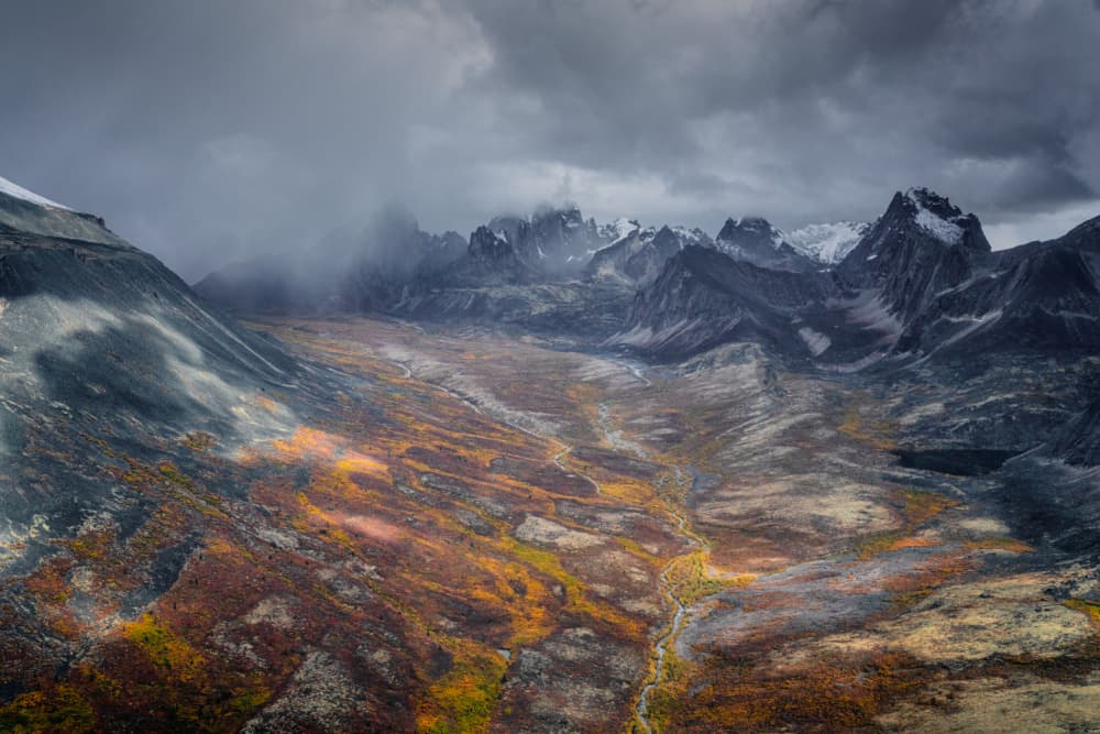 Dramatic Autumn Valley by Willa Wei — canvas wall art