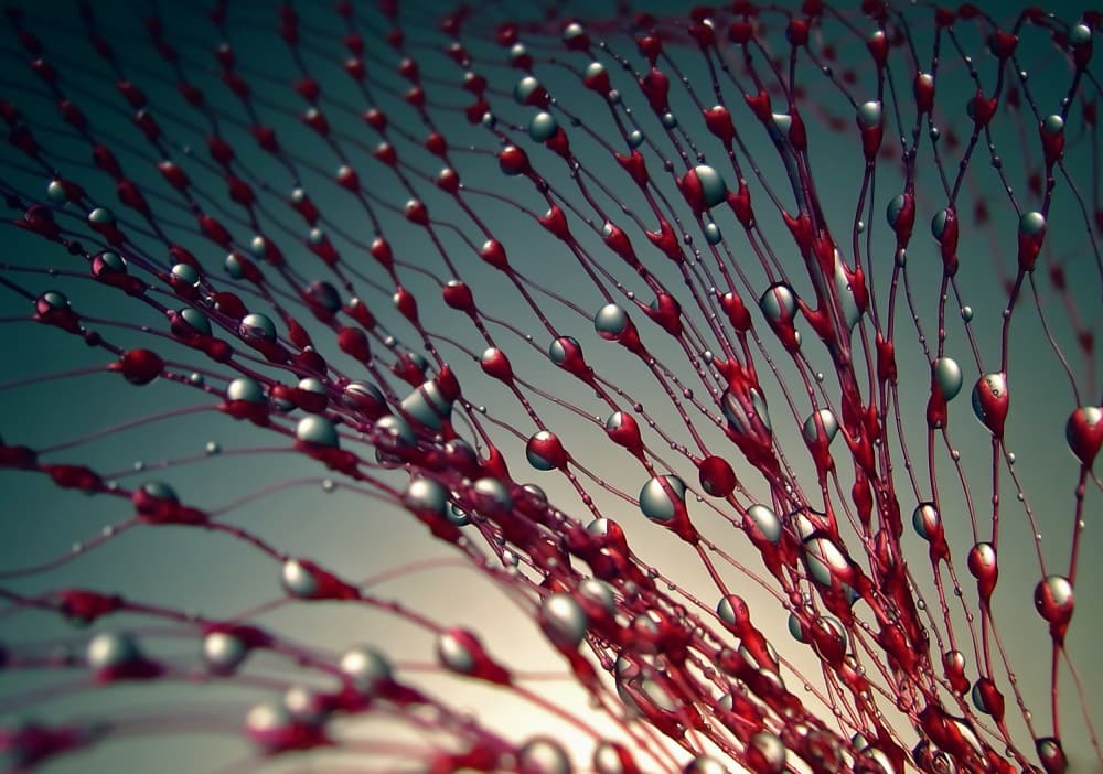 Luminous Red Droplets by Dimitar Lazarov - Dim — canvas wall art