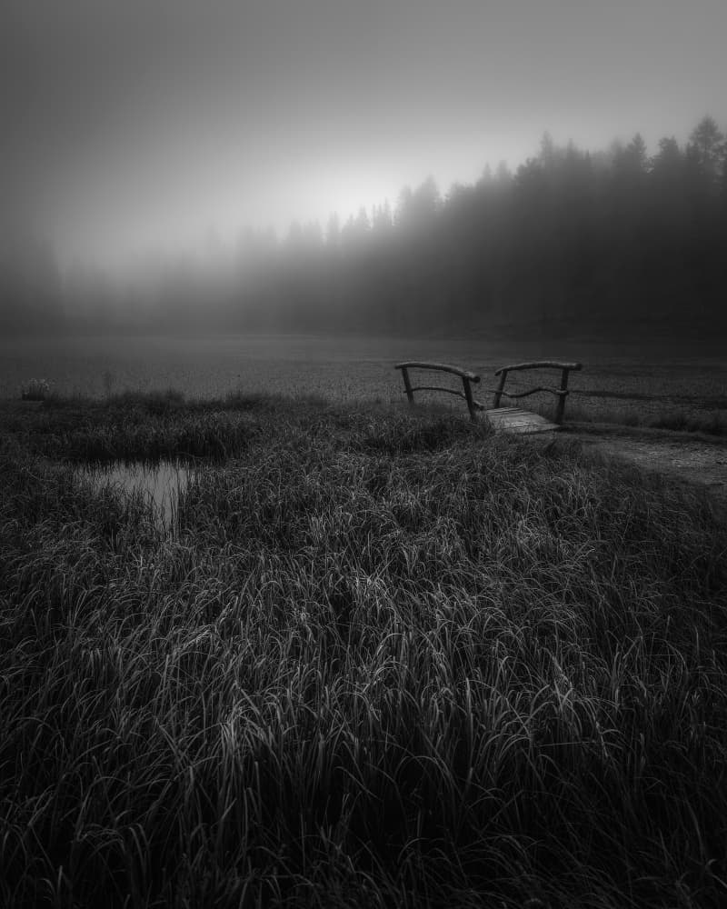 Dark Lake Bridge by Thomas de Franzoni — canvas wall art