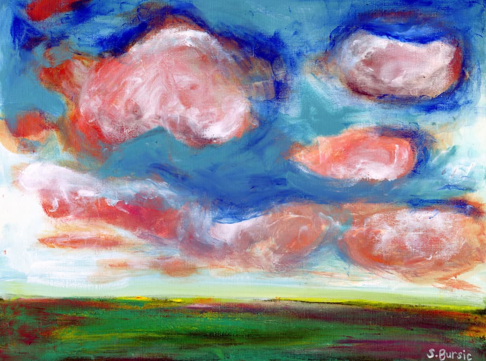 Vibrant Cloudy Landscape by Sharyn Bursic — canvas wall art