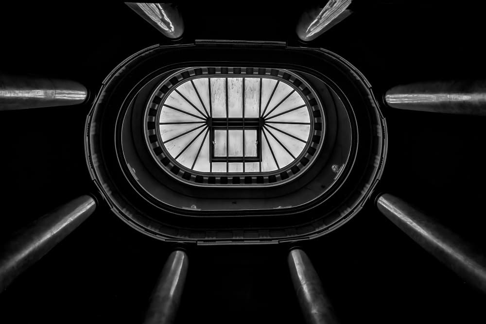 Geometric Atrium Skylight by Michel Groleau — canvas wall art