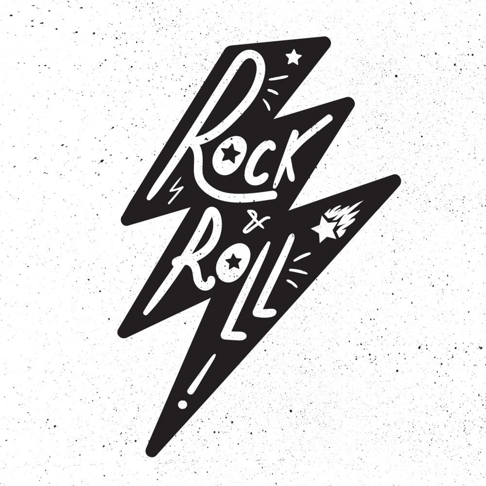 Retro Rock and Roll Energy by Marika Barsrsind — canvas wall art