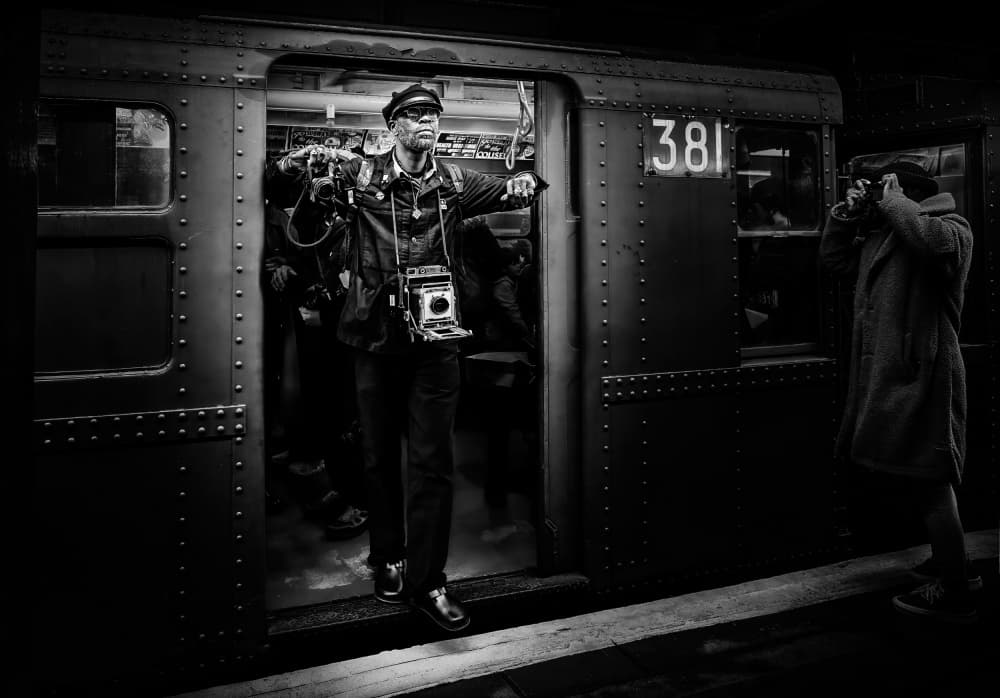 Vintage Subway Photographer by Kenneth-Wei Zeng — canvas wall art