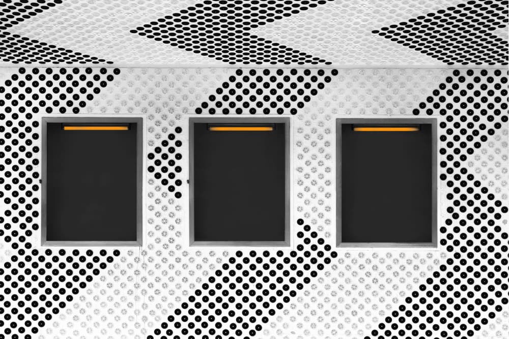 Black White Geometric Display by Hans-Wolfgang Hawerkamp — canvas wall art