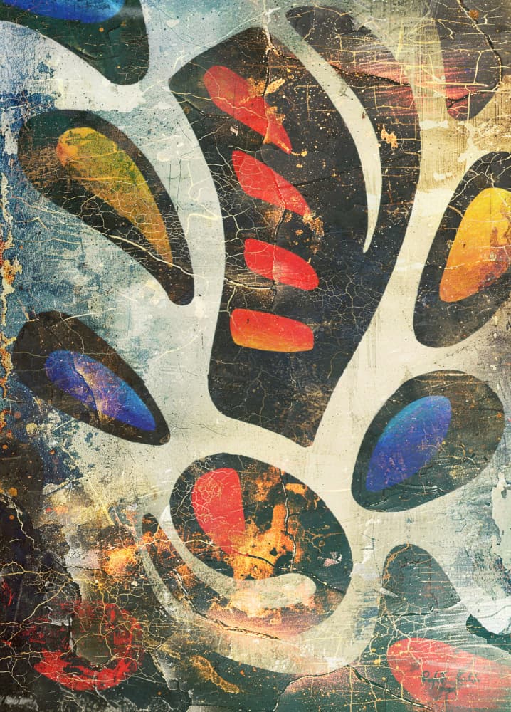 Vibrant Abstract Shapes by Rafal Kulik — canvas wall art